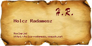Holcz Radamesz névjegykártya